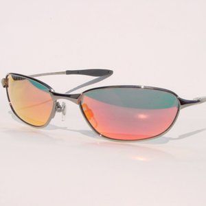NWT Sniper style sports wire metal vintage sunglass w/iridium mirror smoke lens